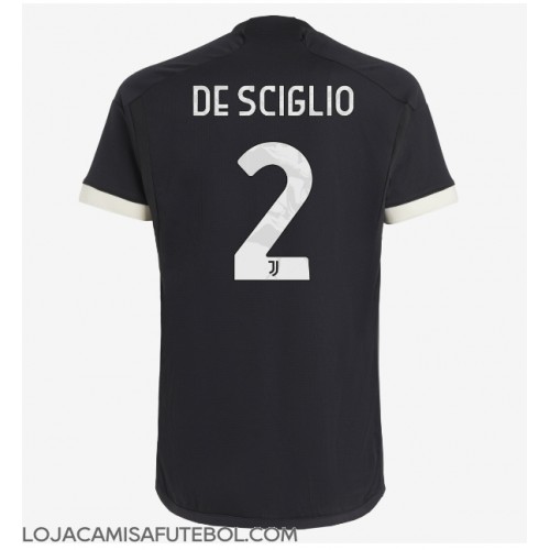 Camisa de Futebol Juventus Mattia De Sciglio #2 Equipamento Alternativo 2023-24 Manga Curta